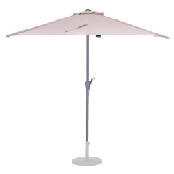 VONROC Premium Parasol Magione - Duurzame balkon parasol - Halfrond 270x135cm - Beige