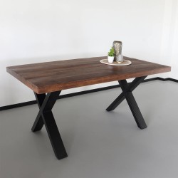 Eettafel Xavier 160x90cm duurzaam mangohout eettafel met X-poot