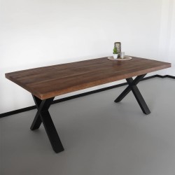 Eettafel Xavier 200x100cm duurzaam mangohout eettafel met X-poot