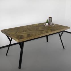 Eettafel visgraat Danae 180x100cm duurzaam mangohout