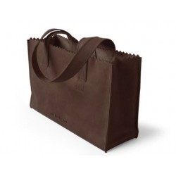 MYOMY My Paper Bag Handbag met rits Dark Chocolate