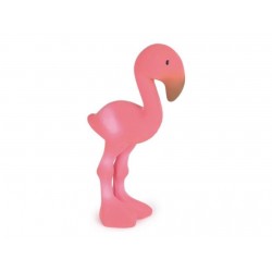 Tikiri Flamingo natuurrubber bijt en knijp speeltje